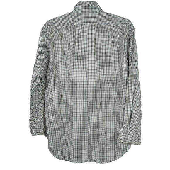 Polo Golf Ralph Lauren Lofting Cotton Button Up Shirt Size L Blue Plaid FLAWS - Picture 4 of 10